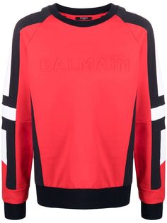 Balmain толстовка с тисненым логотипом