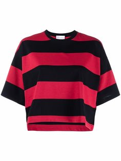 RED Valentino футболка в полоску с логотипом