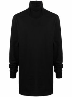 Rick Owens толстовка из органического хлопка с высоким воротником