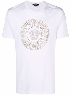Versace футболка с декором Medusa