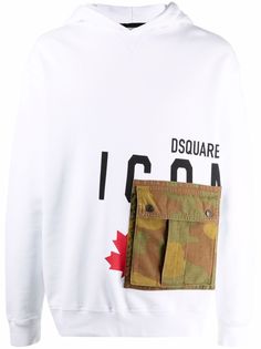 Dsquared2 худи Icon с карманом карго