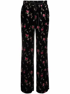 RED Valentino брюки с эластичным поясом и принтом