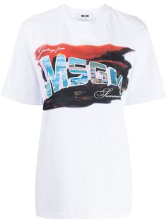 MSGM футболка с логотипом