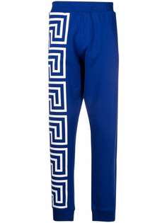 Versace спортивные брюки с принтом Greca