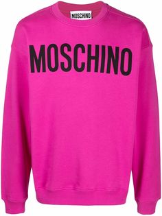 Moschino толстовка с приспущенными плечами и логотипом