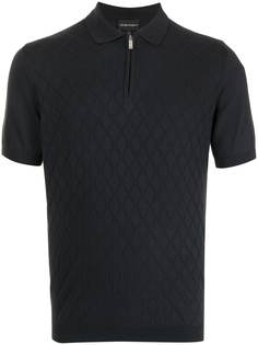 Emporio Armani рубашка поло с узором в ромб