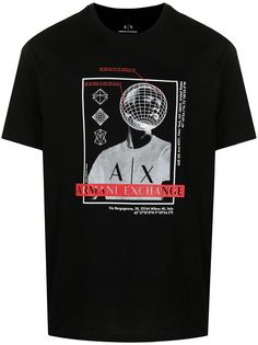 Armani Exchange футболка с принтом