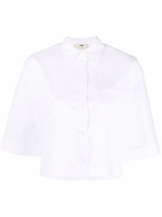 Fendi рубашка с вышитым логотипом
