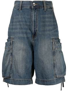 FIVE CM джинсовые шорты карго с завышенной талией