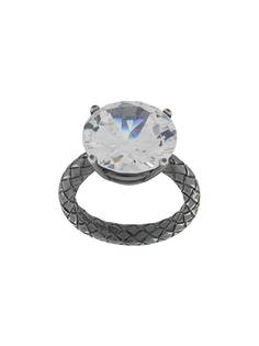 Bottega Veneta фактурное кольцо с камнем