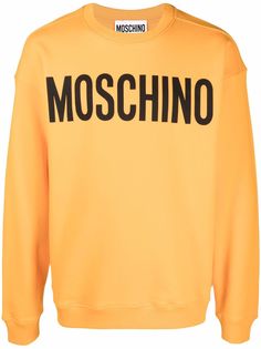 Moschino толстовка с приспущенными плечами и логотипом