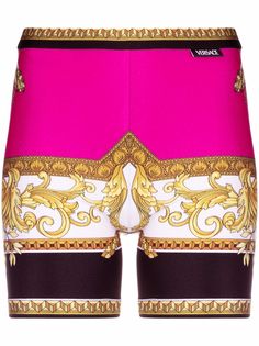 Versace шорты с принтом Baroque и логотипом