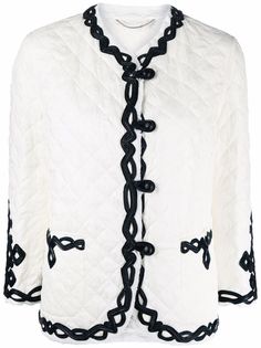Ermanno Scervino стеганая куртка с вышивкой