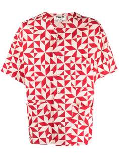 YMC рубашка с короткими рукавами и геометричным узором