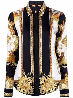 Versace рубашка с принтом Baroque