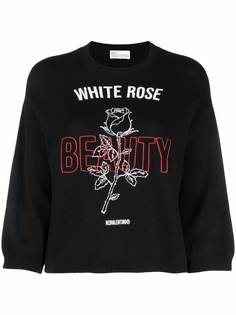 RED Valentino джемпер с цветочной вышивкой