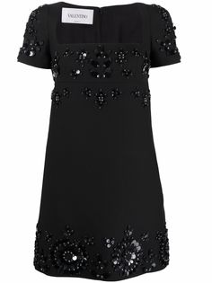 Valentino платье мини с пайетками