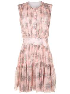 Chloé платье со сборками и цветочным принтом