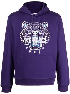 Kenzo худи свободного кроя с вышивкой Tiger