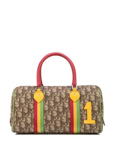 Christian Dior дорожная сумка Boston pre-owned с узором Trotter Rasta