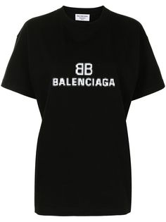 Balenciaga футболка с логотипом BB