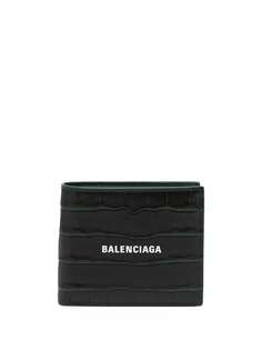 Balenciaga кошелек с тиснением под крокодила и логотипом