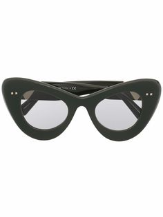 Valentino Eyewear солнцезащитные очки в оправе кошачий глаз с логотипом