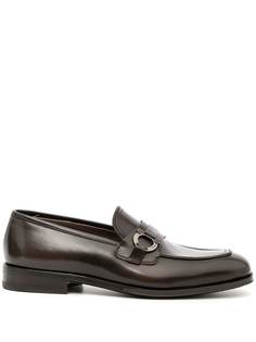 Salvatore Ferragamo Gancini-plaque square-toe loafers