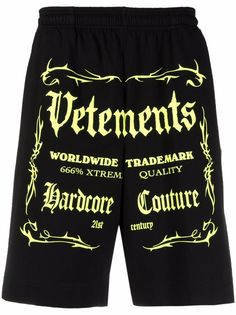 VETEMENTS спортивные шорты с графичным принтом и логотипом