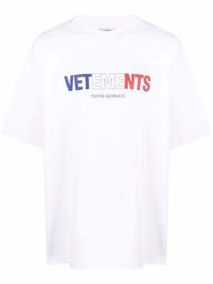VETEMENTS футболка France с логотипом