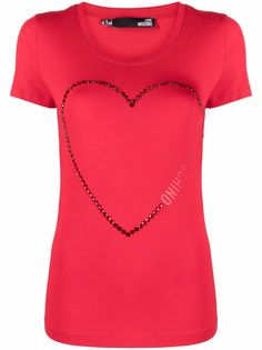Love Moschino футболка с кристаллами