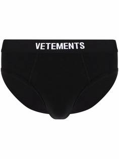VETEMENTS трусы-брифы с логотипом