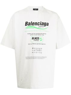 Balenciaga футболка из джерси с принтом