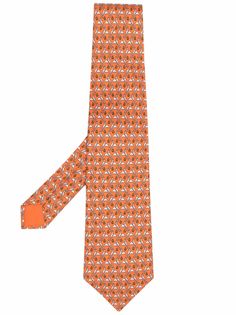 Hermès галстук pre-owned с принтом
