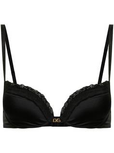 Dolce & Gabbana бюстгальтер с кружевом и логотипом