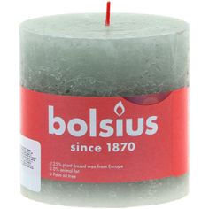 Декоративная свеча Bolsius Shine Зеленая 10х10 см