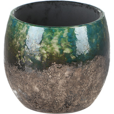 Кашпо Ter steege Lindy зелёный, чёрный д19в16