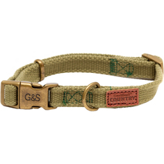 Ошейник для собак GREAT&SMALL Canvas 10 мм х 200-350 мм зеленый