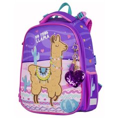 Berlingo ранец Expert Lama, фиолетовый/розовый