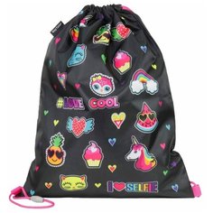 MagTaller Мешок для обуви Stickers (31916-21) черный/розовый