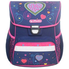 Herlitz Ранец Loop Blue Hearts, синий/розовый