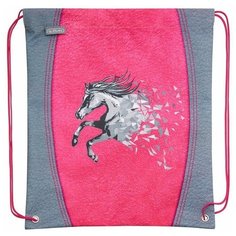 Herlitz Мешок для обуви Power Horse (50021307-2) серый/розовый