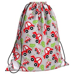 ErichKrause Мешок для обуви Baby Cars (48252) серый/красный/зеленый