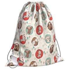 ErichKrause Мешок для обуви Little Dogs (48273) бежевый/красный/голубой