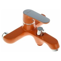 Смеситель для ванны Accoona A6366P, однорычажный, с шаровым переключателем, оранжевый 2323145