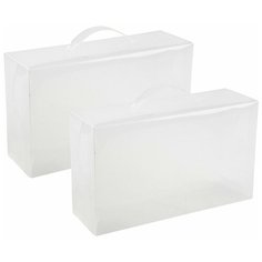 Набор коробов для обуви из 2шт, Д300 Ш100 В180, прозрачный Handy Home