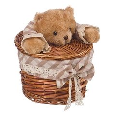 Корзина бельевая "Медвежонок", Д210 Ш210 В240, коричневый Natural House