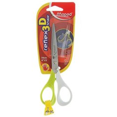 Maped ножницы Reflex 3D Shape для левшей 16см зеленый/белый