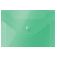 OfficeSpace Папка-конверт на кнопке А7, пластик 150 мкм, 20 шт зелeный