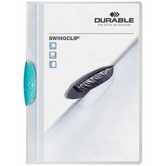 DURABLE Папка с клипом Swingclip A4, пластик светло-голубой